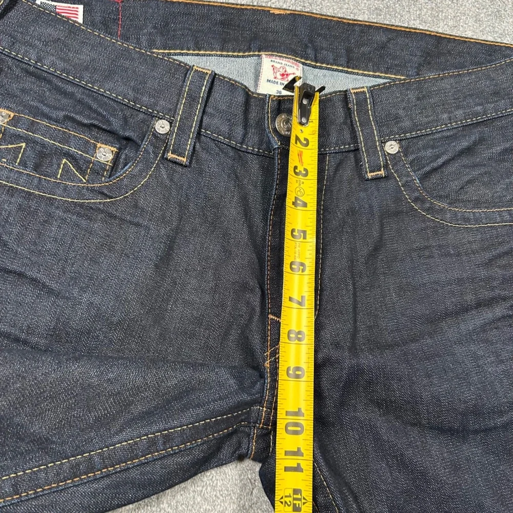 VTG True Religion Bobby Mens Dark Wash Straight Leg Jeans Men 38x28 USA Indigo
